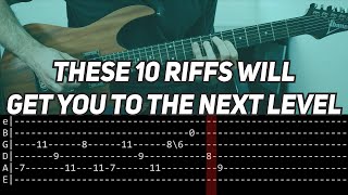 These 10 CHON Riffs Will Definitely Improve Your Guitar Skills (slow with TAB)