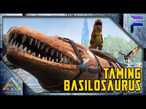 WE GET A RAINBOW WHALE! HOW TO TAME A BASILOSAURUS - Ark: Survival Evolved
