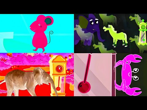 HICKORY DICKORY DOCK | 2 BIG ELEPHANT VS CRAB