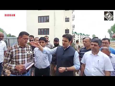 “We are working to complete the project quickly, but families will be shifted only when water, electricity, sanitation and all essential services are fully in place and operational.”: DC Budgam AthaAamiKhan during a visit to the ongoing construction of the Transit Accommodation Project for migrant employees at Kakanmaran, Budgam.