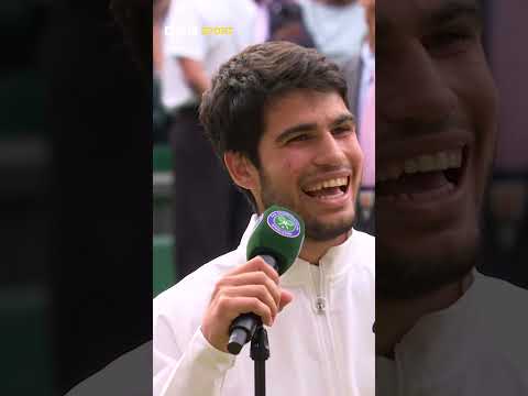 Did Carlos Alcaraz just accidentally call Novak Djokovic old? 😂👴🏻#Wimbledon #BBCSport #iPlayer