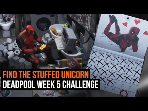 Deadpool Challenge Week 5 | Find the stuffed unicorn | FORTNITE CHAPTER 2 SEASON 2
