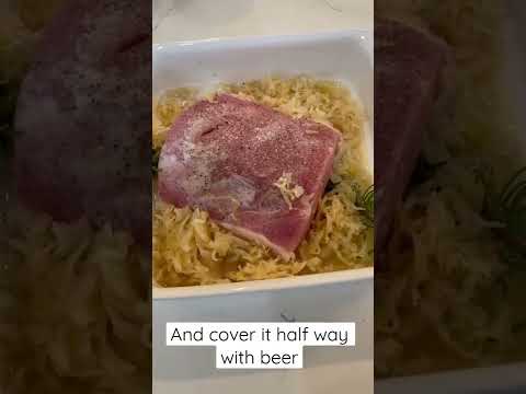 3 ingredient Pork loin Sauerkraut recipe. Quick and tasty!