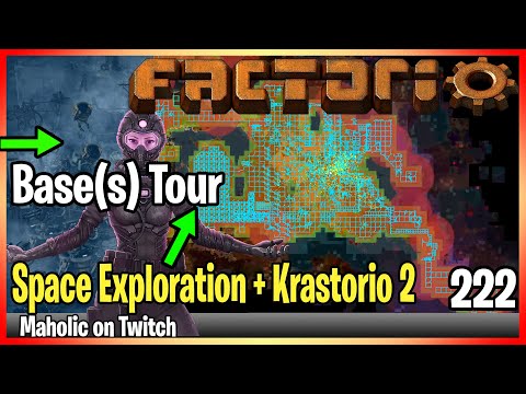 ⚙️Factorio Space Exploration & Krastorio 2 Mod✅🏭➡️Bases Tour  x222