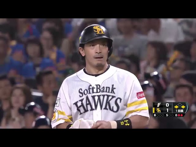 【1回裏】ホークス・松田 熱男の先制打でチームに勢いを付ける!! 2016/8/7 H-F