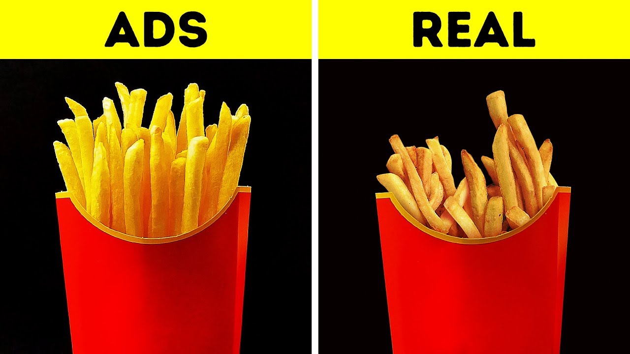 FOOD IN COMMERCIALS VS. IN REAL LIFE