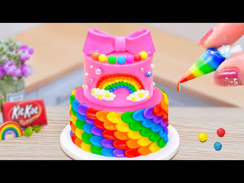Charming Pastel Rainbow Buttercream Cake 🌈 Easy Mini Cakes Ready in 5 Minutes 🍉Hỏi ChatGPT