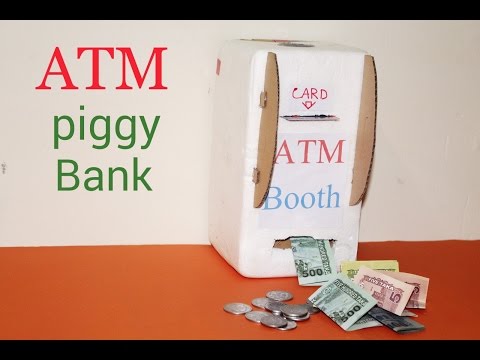 How to make ATM Piggy Bank at home Video