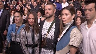 Justin Timberlake, Jessica Biel, Jennifer Connelly, Alicia Vikander and more at Louis Vuitton Front