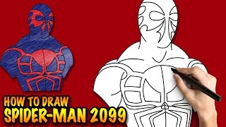 How to draw Spider-Man 2099 - Easy step-by-step drawing tutorial