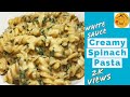 How to make Creamy Spinach Pasta Recipe | Homemade White Sauce Pasta | Healthy Palak Pasta