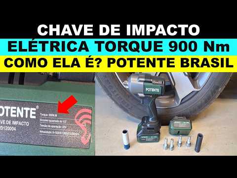 900 Nm de torque chave de impacto elétrica ideal para oficina mecânica, marca Potente Brasil