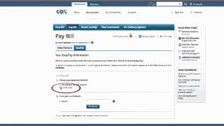 Cox Billing & Account - How to set up Easy Pay on Cox.com using a credit card
