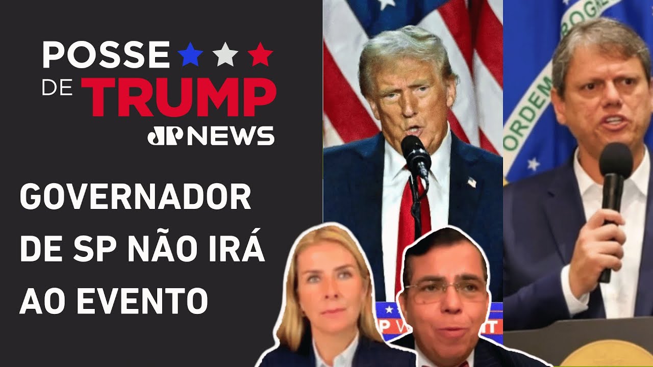 Tarcísio de Freitas celebra posse de Trump em rede social; Deysi Cioccari e Marcus Vinicius comentam