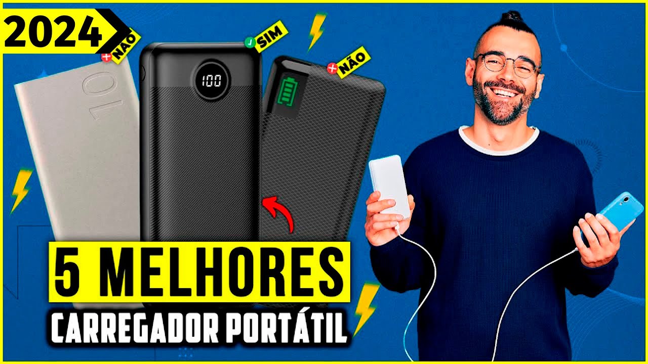 Os 5 Melhores Carregador Portátil/ Power Bank em 2024!