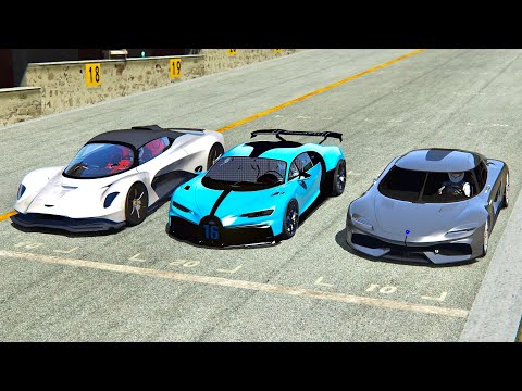 Koenigsegg Gemera vs Aston Martin Valhalla vs Bugatti Chiron Pur Sport - Laguna Seca