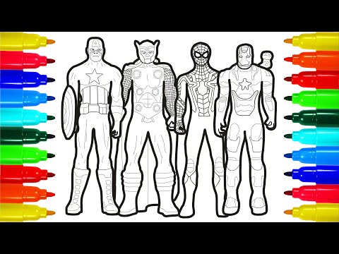 The Marvel Team Coloring Pages