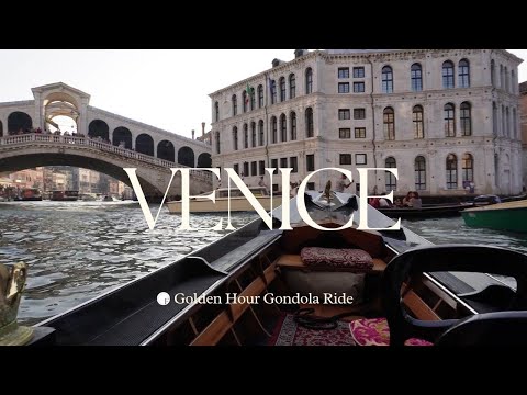 [4K] POV Gondola Ride at a Golden Hour, Venice