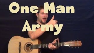 One Man Army (Our Lady Peace) Easy Guitar Lesson How to Play Tutorial Capo 4th Fret