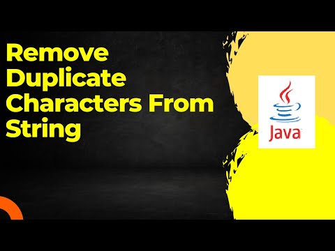 Java Program To Remove Duplicate Characters In String