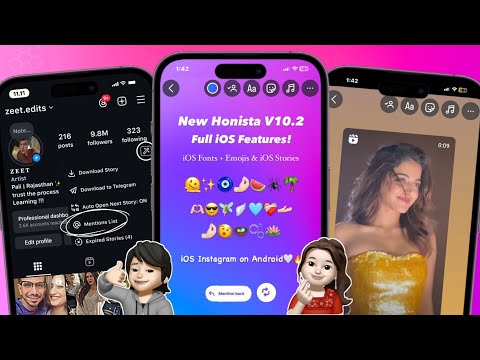 New Honista V10.2 All Problem Fixed - iOS Emoji + Fonts & iPhone Story | iOS Instagram on Android 🔥