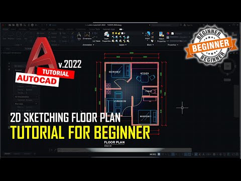 AutoCAD 2022 2D Sketching Tutorial For Beginner in 13 Minutes [COMPLETE]