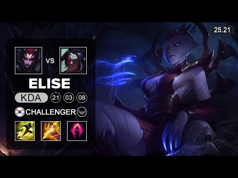 Elise vs Kayn Jungle - KR Challenger - Patch 25.21 Season 15