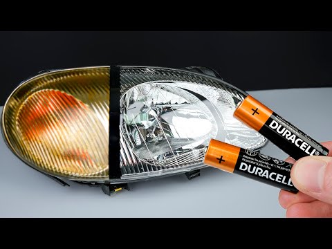 Alter Scheinwerfer wie neu in 1 Minute! Erstaunliche Möglichkeit, sich mit Batterien zu erholen!