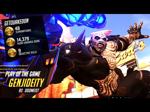 GetQuakedOn Doomfist Onetrick - 48 elims! [ Overwatch Season 28 Top 500 ]