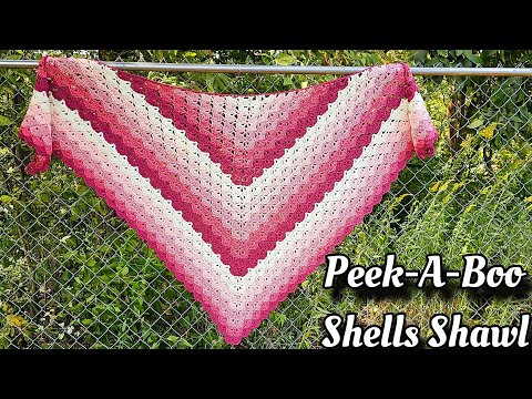 Quick and Easy Crochet Shawl Tutorial - Peek-A-Boo Shell Shawl
