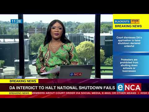 DA interdict to halt national shutdown fails