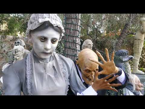 Halloween Monsters Ghouls Skeletons Skulls Haunted House Decor Los Angeles California USA Oct 2020