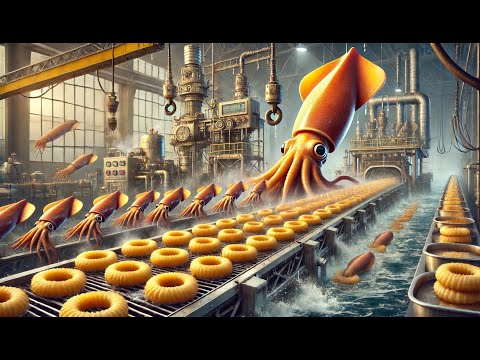 GIANT SQUID Factory How to Make Thousands of Squid Rings