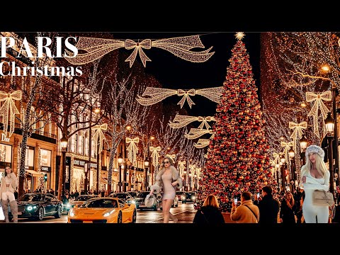 Paris Christmas 2025 🎄✨ Champs-Élysées Night Walk, Dior & Christmas Market | 4K