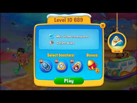 FISHDOM:  💥💥 Level 10689, 10690 Super Hard Level, 10691, 10692 All First tries 💥💥