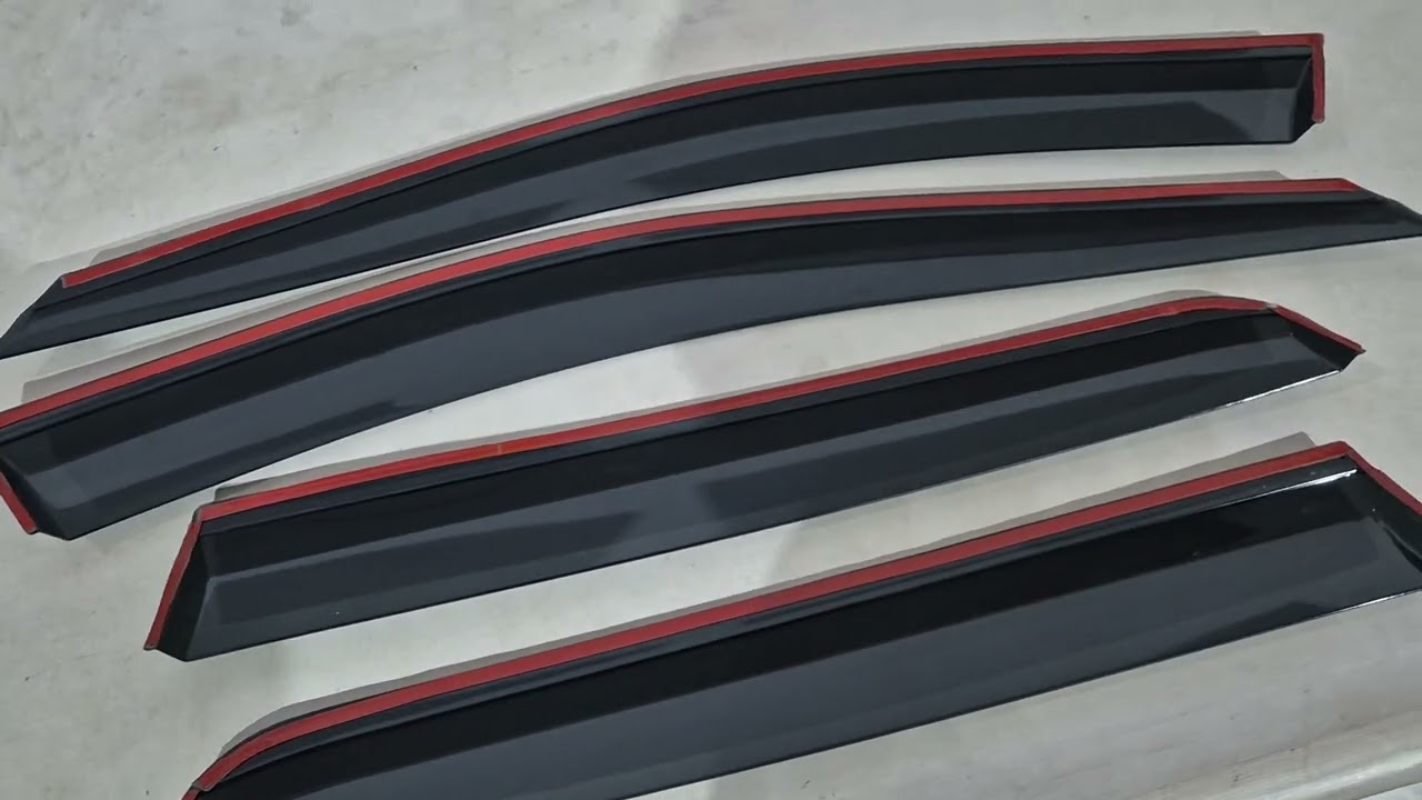 Volvo XC90 2002-2014 рр. Вітровики з хромованим молдингом Niken Luxury (4 шт) Video 1