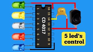 Download lagu 1 push switch 5 led control five led's control circuit diagram #cd4017 mp3
