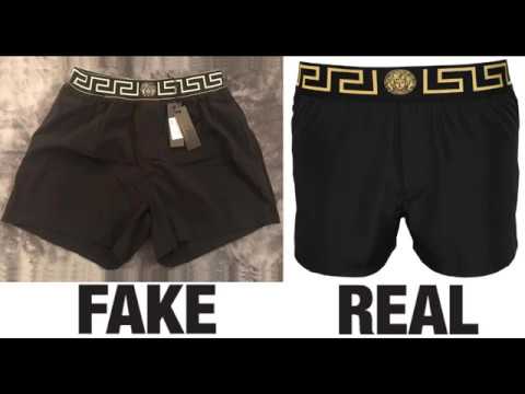 How To Spot Fake Versace Greca Medusa Swim Shorts Authentic vs Replica Comparison