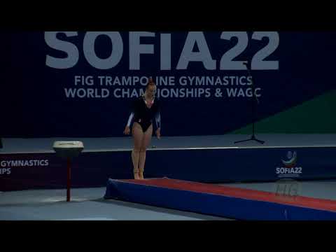 MORANCAIS Manon (FRA) W - 2022 Trampoline Worlds, Sofia (BUL) - Q Tumbling Exercise 1