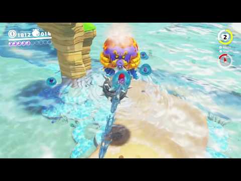 SEASIDE KINGDOM OCTOPUS BOSS Super Mario Odyssey walkthrough