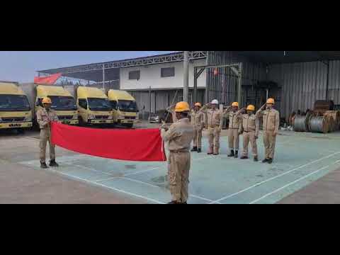 Momen pengibaran bendera merah putih