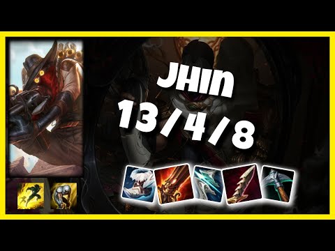 Jhin 11.1 Gameplay Challenger Replay Bot Lane - S11 (13/4/8) - TURKISH