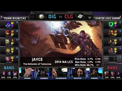 Dignitas vs CLG | 2014 NA LCS Spring split S4 W11D3 G1 | DIG vs CLG SuperWeek 11 Day 3 full game HD