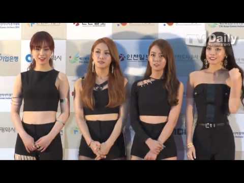 140917 Secret, T-ara, 4Minute, KARA & G.NA - Red Carpet @ Incheon K-Pop Concert