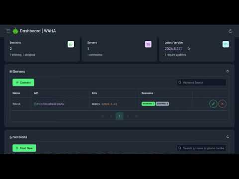 WAHA Dashboard: Simplifying WhatsApp API Session Management