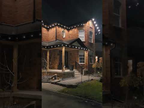 Govee Permanent Outdoor Lights - Simple Track - DIY - Video #7 (Night)