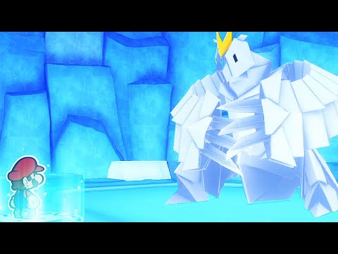 Paper Mario The Origami King Walkthrough Part 17 No Commentary Gameplay - Ice Vellumental Fight