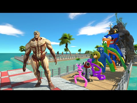 Armodred Titan vs Godzilla OASIS DEATH RUN - Animal Revolt Battle Simulator