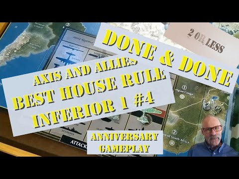 Axis and Allies Anniversary Best House rule | Inferior 1 Solo Gameplay