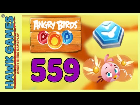 Angry Birds Stella POP Bubble Shooter Level 559 Hard - Walkthrough, No Boosters